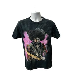 Jimi Hendrix Official Stephen Fishwick Icons GDA Black T-Shirt Size Medium